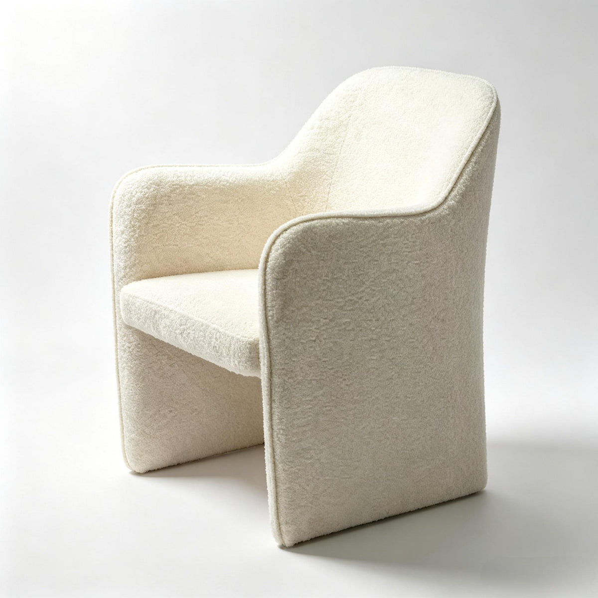 SOB037 - Serenity Cream Faux Shearling Bouclé Accent Chair