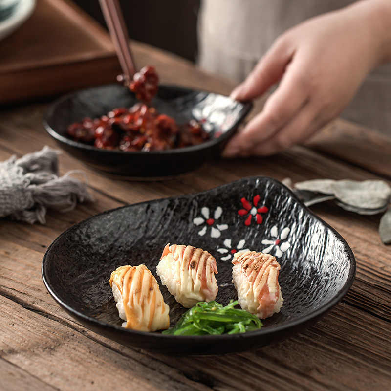 DISH010 - Japanese Style Ceramic Salad Plate Dessert Plate image 0