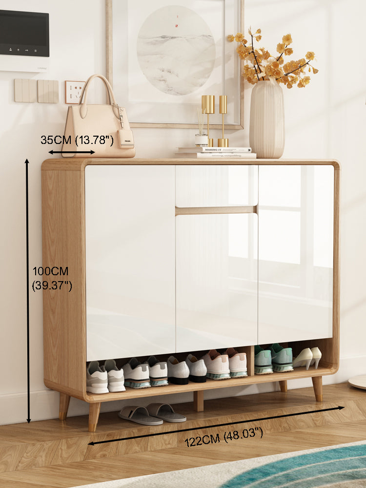SOCE049 - Nordic Wood Door Entry Shoe Cabinet image 8