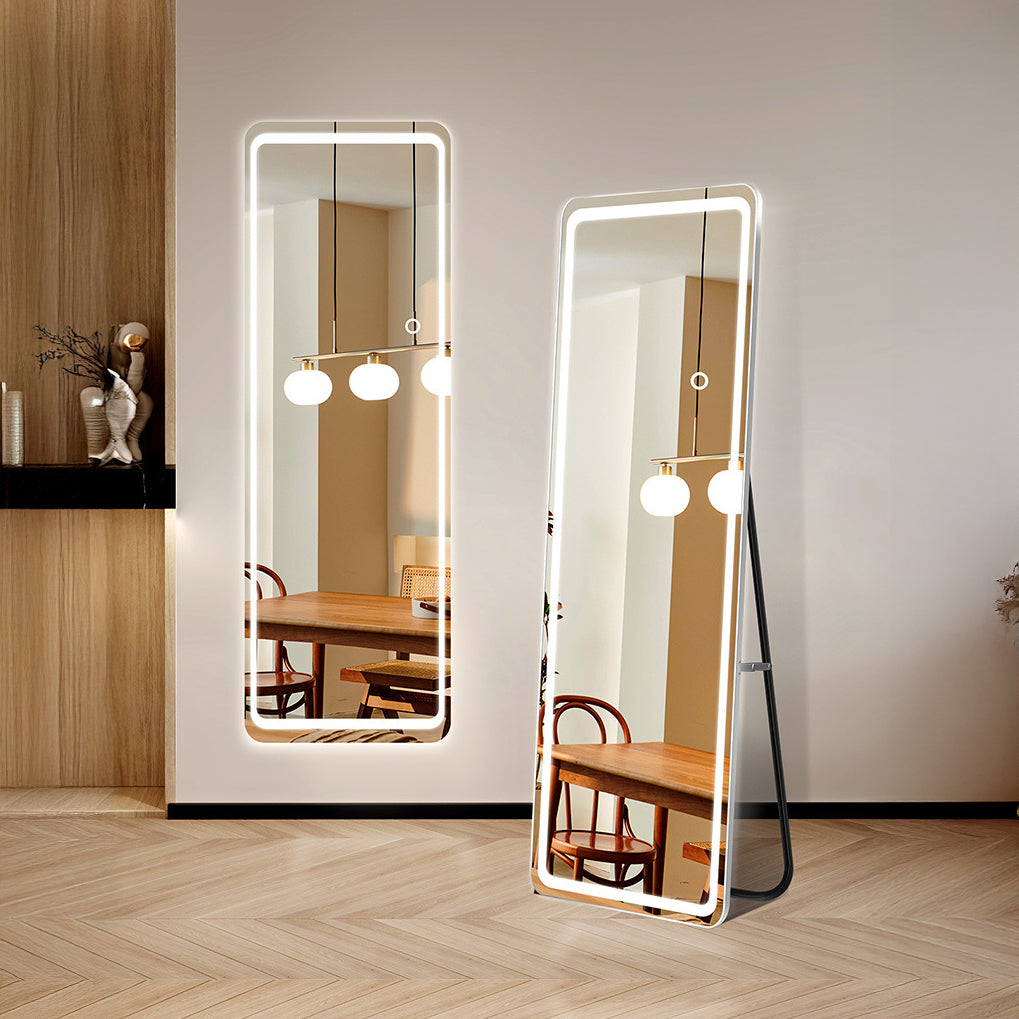 VAN002 - LED Full-Length Floor Mirror with Lights – 3 Color Adjustable image 0