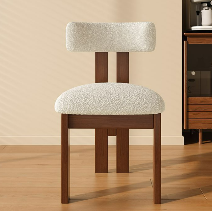CHZ039 - Vintage Solid Wood Dining Chair – Modern Minimalist Backrest Chair image 1