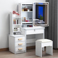 DR015 - Modern Lighted Makeup Vanity Table with LED Strip Light Mirror image 0