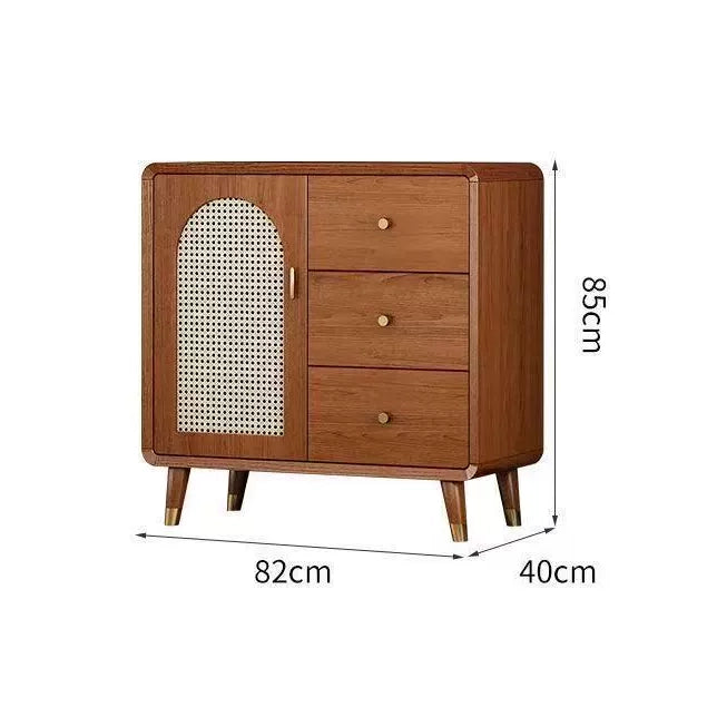 WCK019 - Multi-Functional Storage Cabinet with Faux Rattan Doors and Drawers image 6
