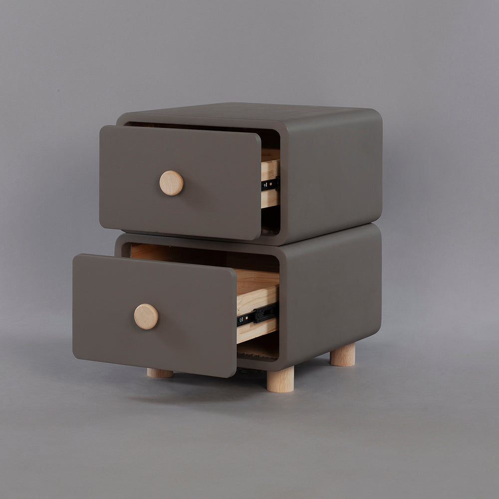 CBD020 - Cream Air Bedside Cabinet Nightstand with Two Storage image 10