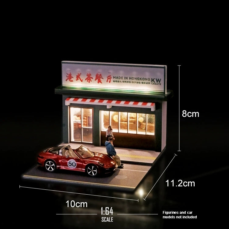 TOY001 - Lighted Miniature Street Scene Model – Realistic Diorama Display Kit image 2