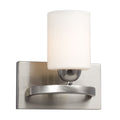 723961BN/WH - 1L VANITY BN with White Glass