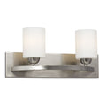 723962BN/WH - 2L VANITY BN with White Glass