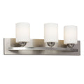 723963BN/WH - 3L VANITY BN with White Glass