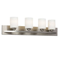 723964BN/WH - 4L VANITY BN with White Glass