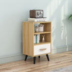TV012 - Modern TV Stand with White Drawers & Open Shelving image 3
