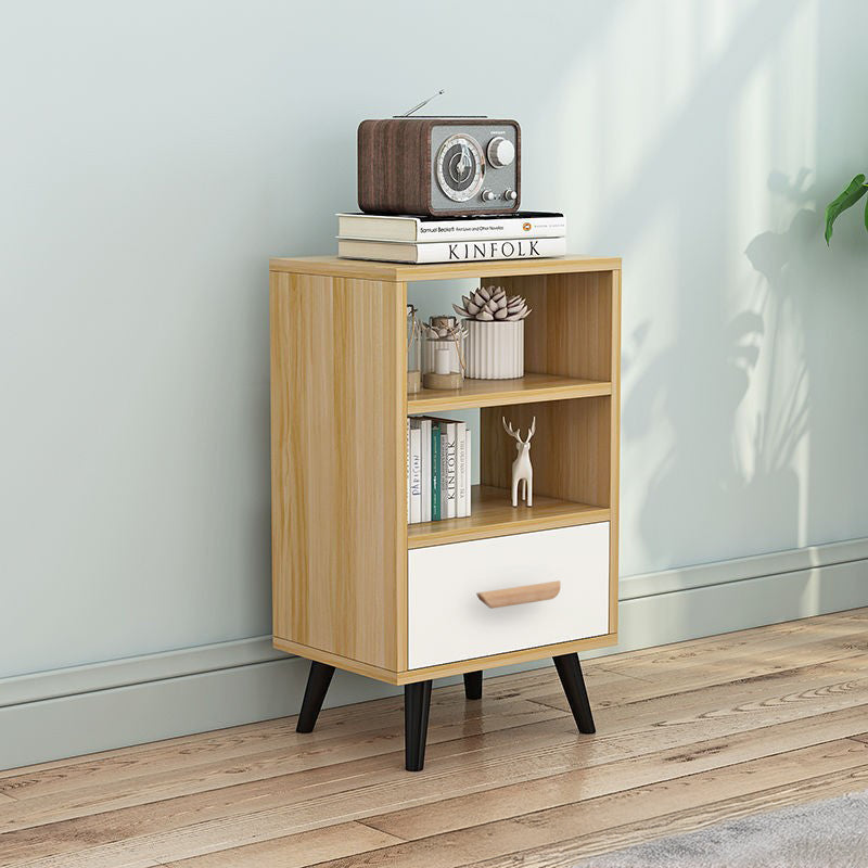 TV012 - Modern TV Stand with White Drawers & Open Shelving image 3