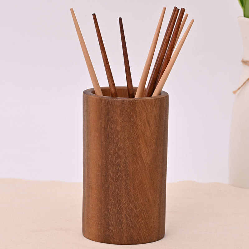 CUP006 - Wooden Chopstick Holder | Utensil Storage Organizer image 0