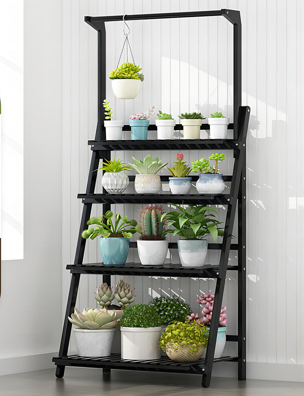 PS005 Bamwood Balcony Floor Stand Rack image 8