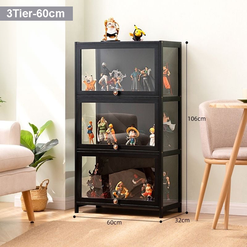 BS013 Bamwood Simple Modern Home Transparent Display Case image 3