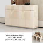 SOCE065 - Cream Gloss Multifunctional Shoe Storage Cabinet image 6