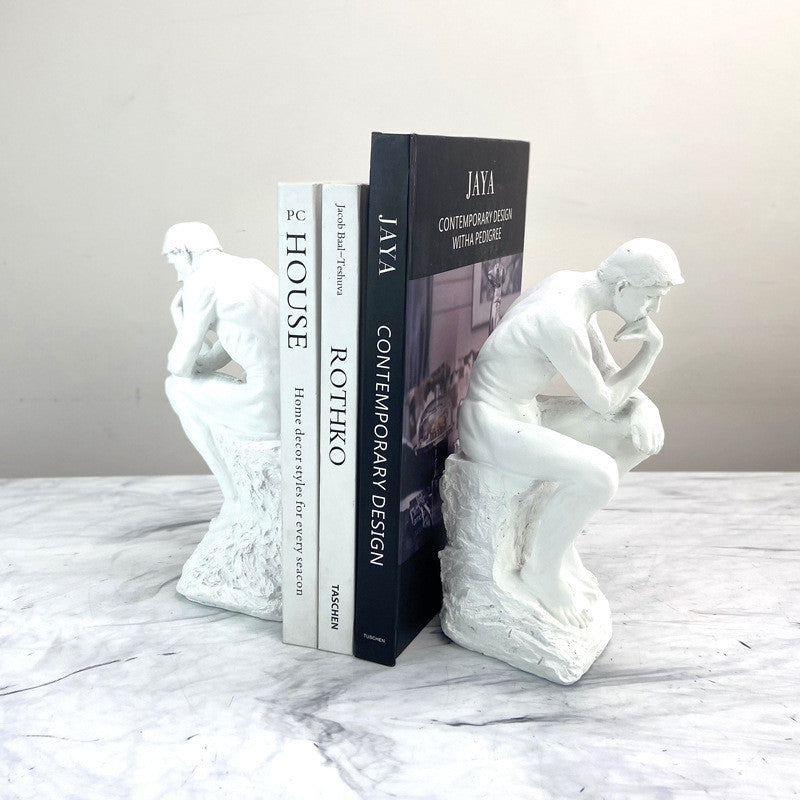TYP-232 - Thinker Bookend Ornament – Home, Office, and Study Desk Decor image 1