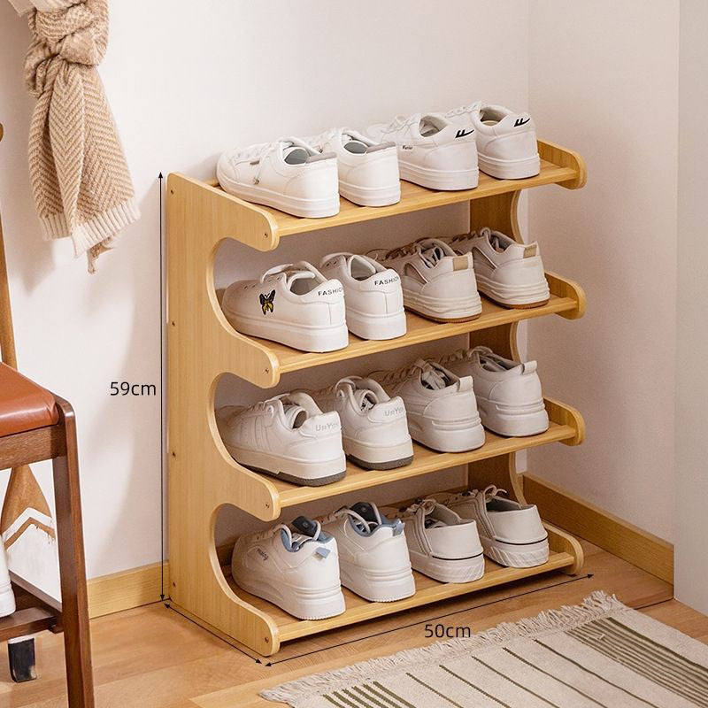 SEC003 - Simple Bamboo Multi-Layer Narrow Shoe Rack for Entryway Storage image 0