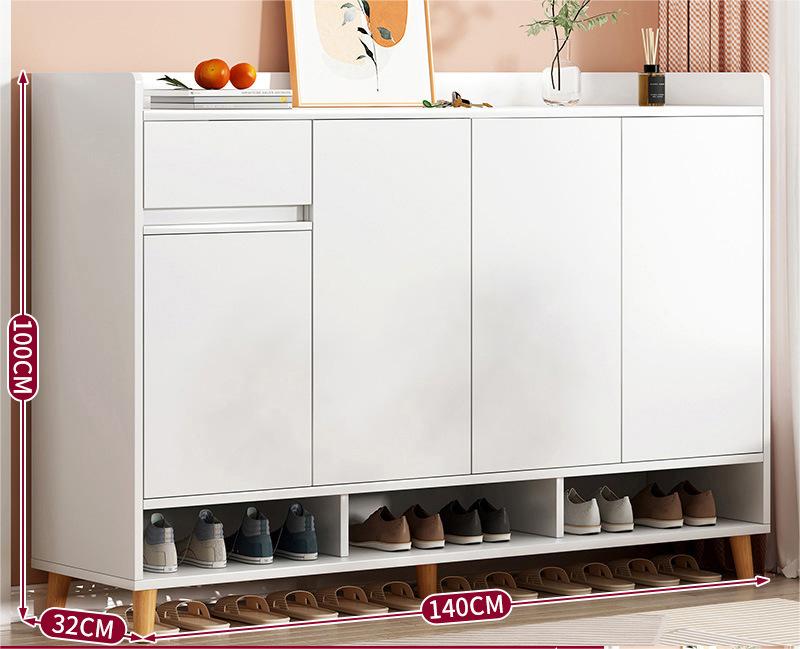 SOCE010 -  Craftsman Shoe Cabinet with Storage and Top Display Shelf image 9