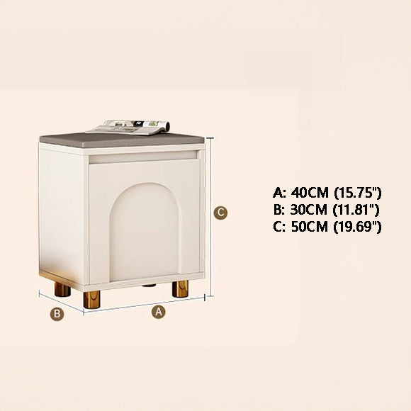 SOCE037 - Cream Style Entry Door Shoe Changing Stool & Shoe Cabinet image 4