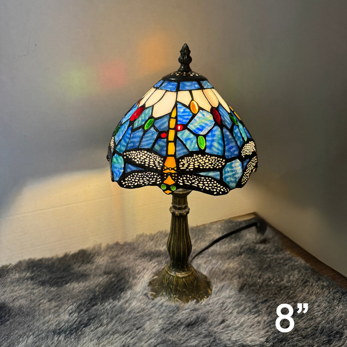 TL001 - Tiffany Table Lamp - Blue Dragonfly