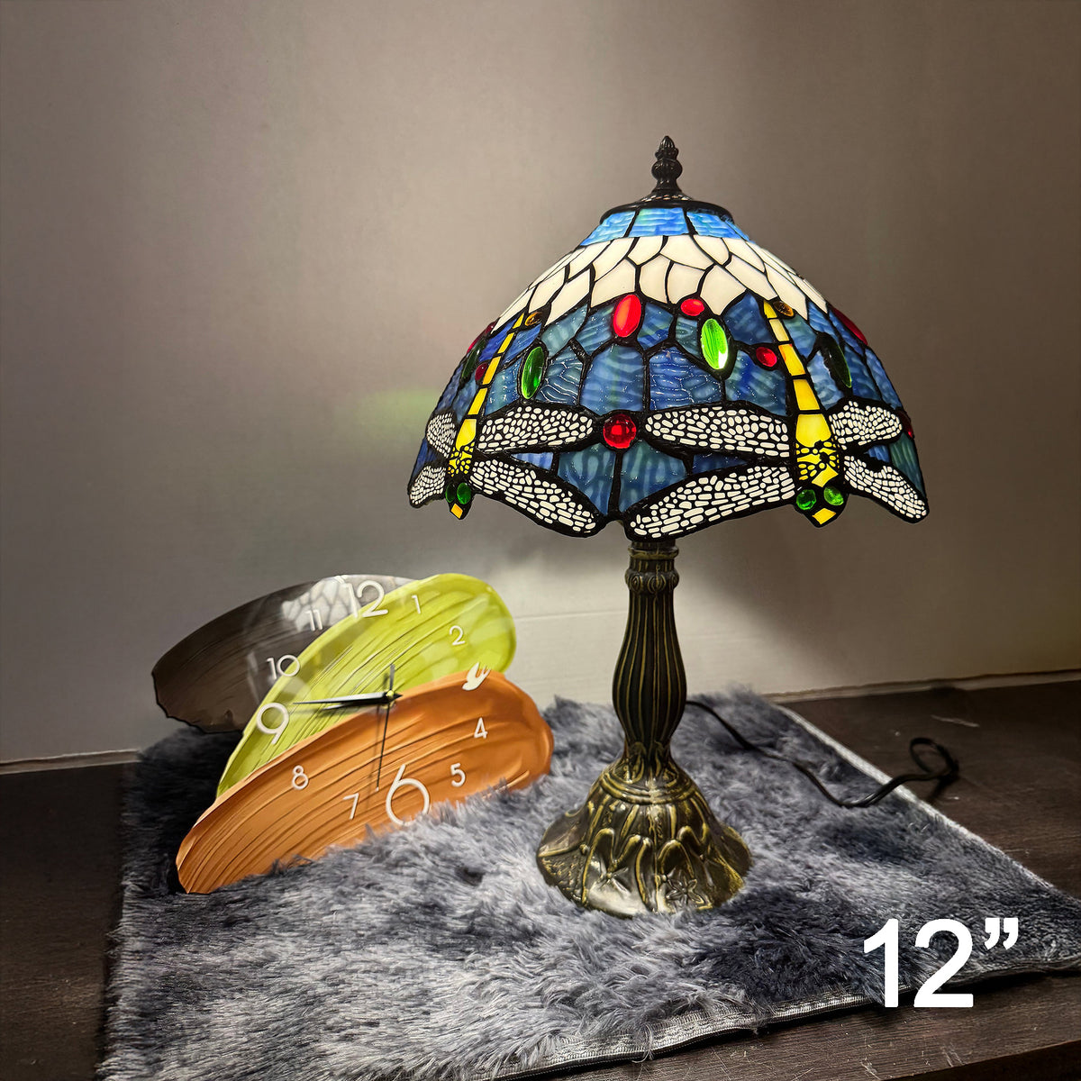 TL001 - Tiffany Table Lamp - Blue Dragonfly