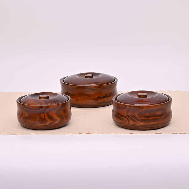 BOWL010 - Wooden Bowl with Lid | Instant Noodle & Soup Bowl image 0