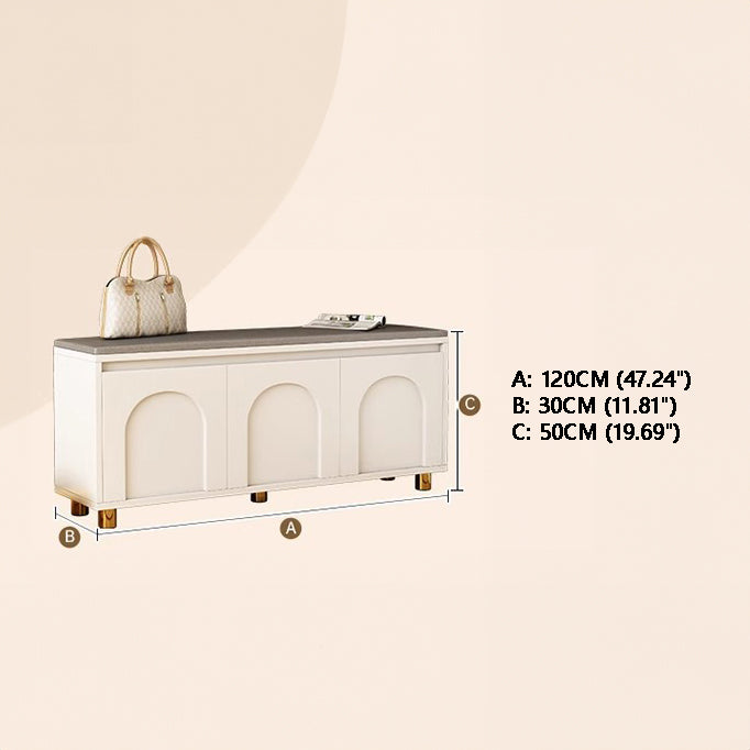 SOCE037 - Cream Style Entry Door Shoe Changing Stool & Shoe Cabinet image 2