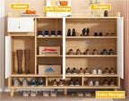 SOCE058 -  Craftsman Shoe Cabinet with Storage and Top Display Shelf image 5