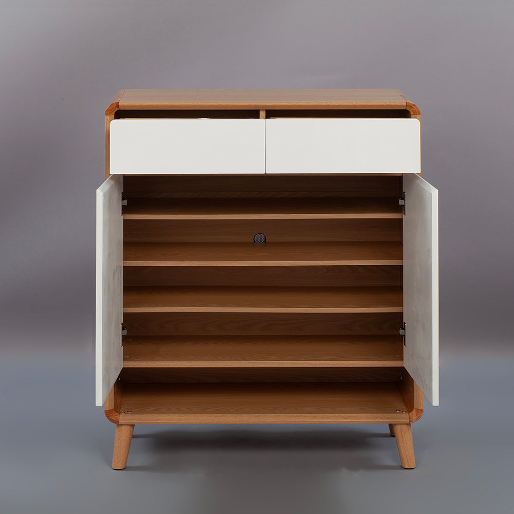SOCE049 - Nordic Wood Door Entry Shoe Cabinet image 3