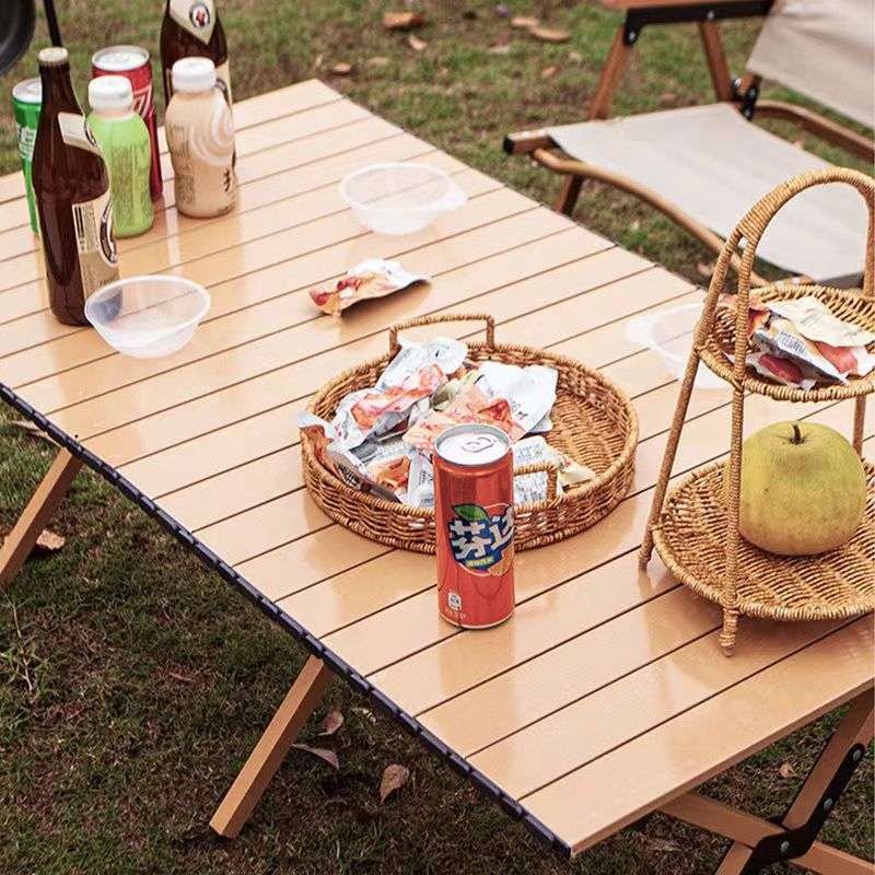 ODS004 - Carbon Steel Folding Camping Table – Roll-Up Outdoor Picnic Table image 1