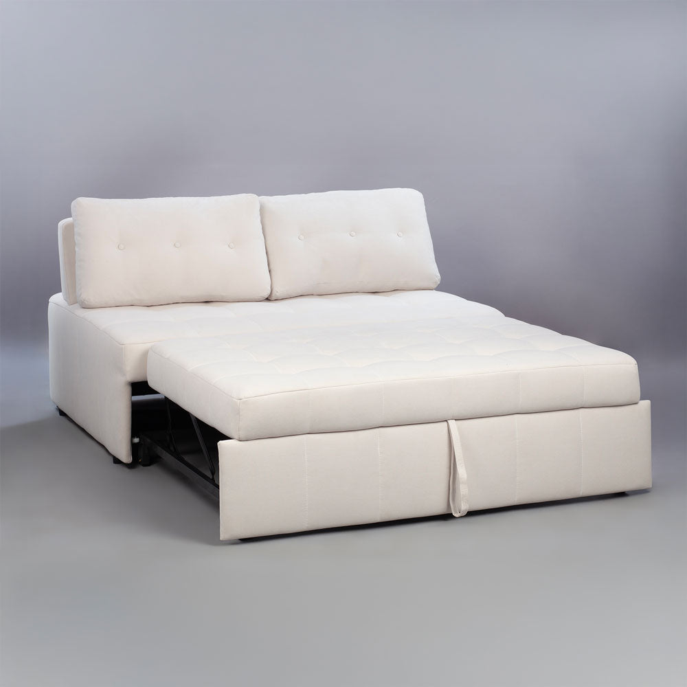 SOB022 - Modern Minimalist Cream Cloud Sofa image 1