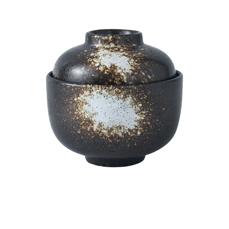 BOWL007 - Ceramic Mini Casserole Soup Bowl with Lid image 3