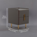 CBD023 - Ultra Narrow Solid Wood Bedside Cabinet with 2 Drawers image 4