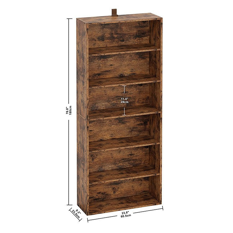 BS040 - 6 Tier Floating Shelves Industrial Wall Shelf image 2