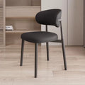 CHZ042 - Modern Minimalist Design Soft Leather Dining Chair with Metal Frame image 2