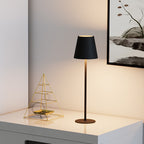 LS010 - Black Minimalist LED Table Lamp – Rechargeable Bedside Desk Light image 1