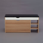 SOCE012 -  Craftsman Shoe Storage bench with Long Bench Seat image 1
