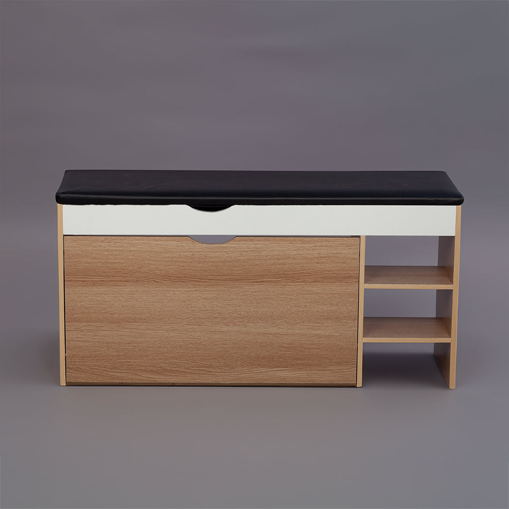 SOCE012 -  Craftsman Shoe Storage bench with Long Bench Seat image 1