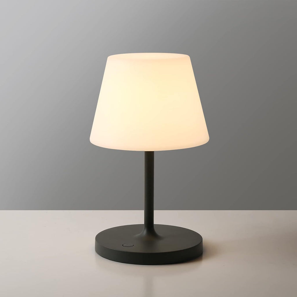 LS011 - Black & White Rechargeable LED Bedside Table Lamp image 0