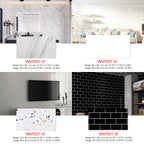 WAP001 -  PVC Peel and Stick Marble Look Stick on Tiles for Backsplash image 3