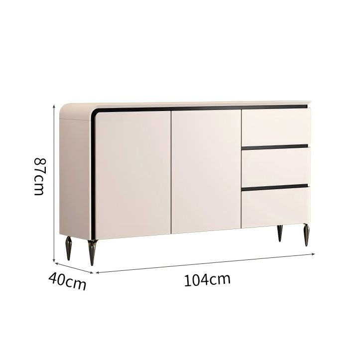 WCK018 - Modern Light-Luxury Lacquered Sideboard Cabinet with Drawers image 8