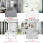 WAP001 -  PVC Peel and Stick Marble Look Stick on Tiles for Backsplash image 4