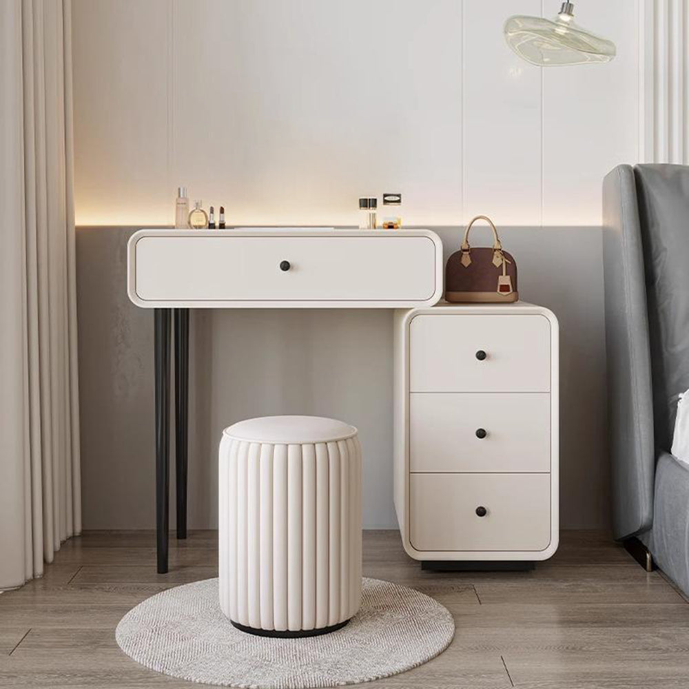 DR009 - Solid Wood Dressing Makeup Table with Side Cabinet image 3