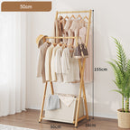 CC016 - Double-layer portable clothes rack with Cloth Storage Basket image 3