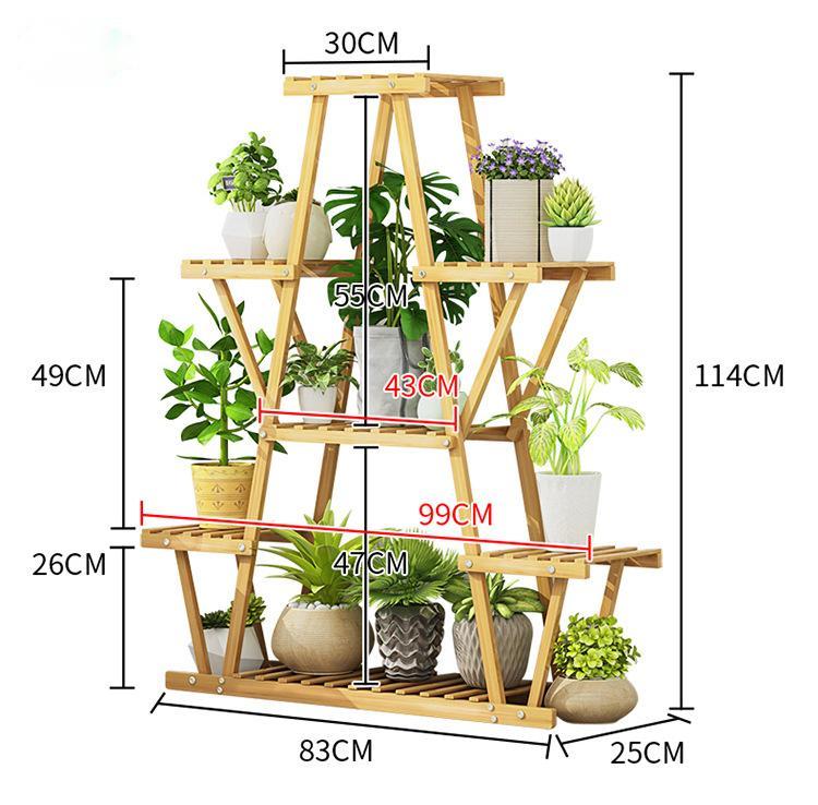 PS023 Bamwood Multi-Layer Plant Floor Stand image 7