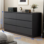 CBD028 - Elegant Multiple-Drawer Black Dresser Modern Accent Storage for Bedroom image 1