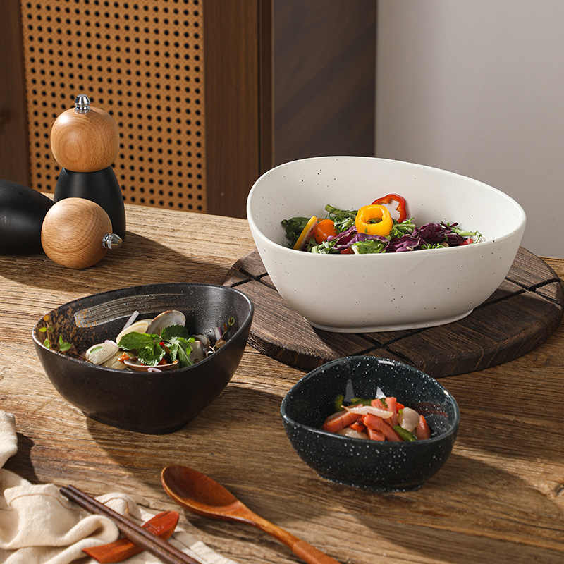 BOWL005 - Irregular Ceramic Soup & Salad Bowl | Creative Modern Tableware image 2