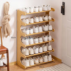 SEC003 - Simple Bamboo Multi-Layer Narrow Shoe Rack for Entryway Storage image 3
