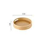 TRAY001 - Round Bamboo Creative Tray | Snack & Tea Serving Plate image 4