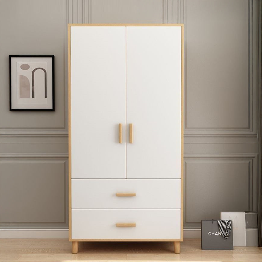 CC059 - Minimalist Bedroom Wardrobe Armoire with Storage Drawers image 0